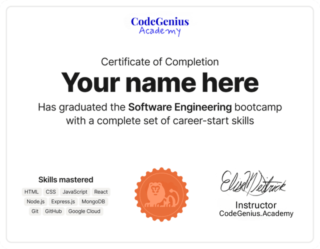 course completion certificate